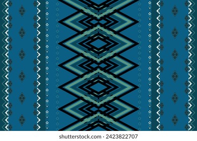 geometric ethnic seamless patterns, tribal patterns, design for background, color green and blue mexican style like azte.	