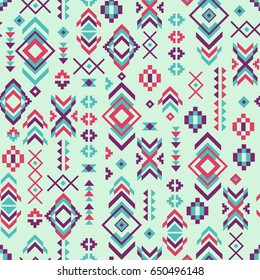 Geometric ethnic seamless vector pattern