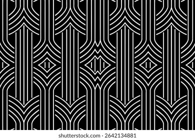 Geometric ethnic stylish black white pattern. Template, stencil for laser cutting metal, wood carving, coloring, stained glass, logo. Ornaments, fresco of the East, Asia, India, Mexico, Aztec, Peru.