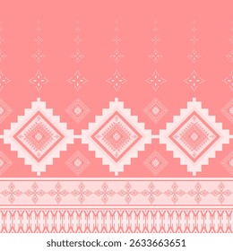 Geometric Ethnic Textile Design for Fabric and Decorative Applications