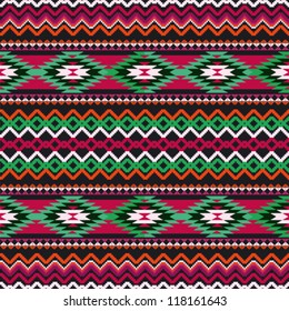 Geometric ethnic textile seamless ornamental background