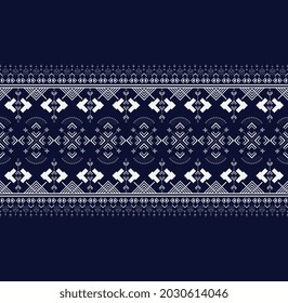 
Geometric ethnic texture embroidery with Dark Blue background design for wallpaper and skirt,carpet,wallpaper,clothing,wrapping,Batik,fabric,sheet Vector,illustration templates.eps