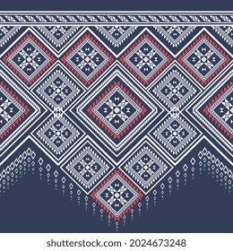
Geometric ethnic texture embroidery triangle design for dark blue background, wallpaper, clothing,skirt,carpet,wallpaper,clothing,wrapping,Batik, shirt, texture Vector, illustration on LIGHT blue TEX