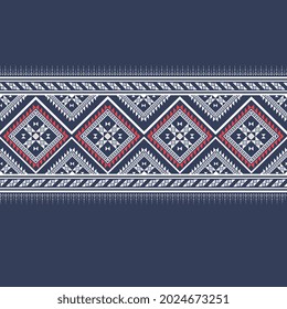 
Geometric ethnic texture embroidery triangle design for dark blue background Light blue Texture, wallpaper, clothing, skirt, carpet, wallpaper, clothing, wrapping, Batik, shirt, texture Vector.