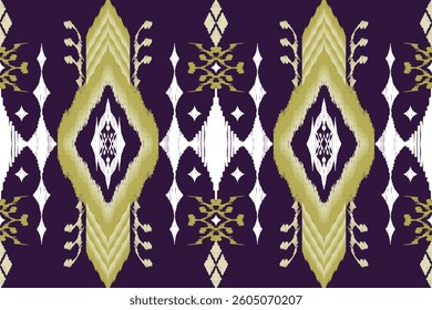 Geometric ethnic traditional art pattern.ikat embroidery style.Design for background,wallpaper,clothing,wrapping,fabric,element.