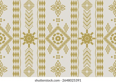 Geometric ethnic traditional art pattern.ikat embroidery style.Design for background,wallpaper,clothing,wrapping,fabric,element.