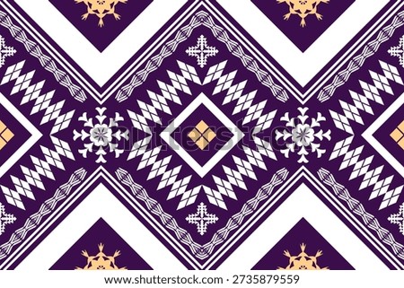 Geometric ethnic traditional art pattern.ikat embroidery style.Design for background,wallpaper,,wrapping,fabric,element.