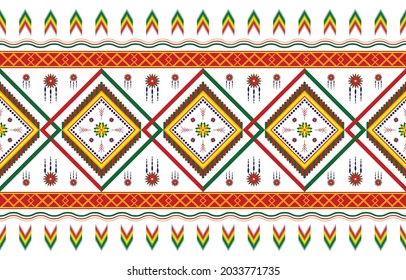 Geometric Ethnic Traditional Design Pattern For Background Carpet Wallpaper Clothing Wrap Batik Fabric Vector Illustration Abstract ethnic geometric pattern design for background.