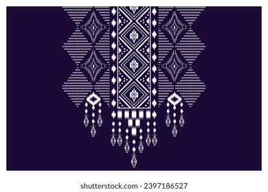 Geometric Ethnic Traditional Oriental Pattern Vector for neck embroidery.