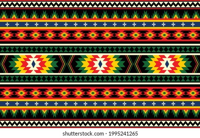 geometric ethnic traditional pattern design for background carpet wallpaper clothing wrap batik fabric embroidery style vector illustration