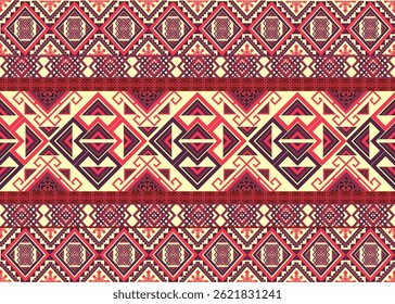 Geometrisches traditionelles ethnisches Muster. Konzipiert für Hintergrund, Tapete, Textil, Stoff, Kleidung, Teppich. 