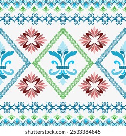 Geometric Ethnic traditional seamless , Aztec, Tribal, Hmong, Native American Indian, Pattern design for wrap, carpet, decorative illustraion
