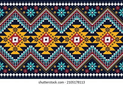 Diseño de patrones de tejido geométrico étnico tribal, fondo abstracto. Diseño para papeles pintados, huellas, alfombras, ropa.