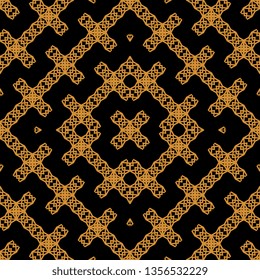 Geometric ethnic tribal seamless pattern mesh vintage background for fashion textile print, indian, chinese, korean, arabian, and turkish design.