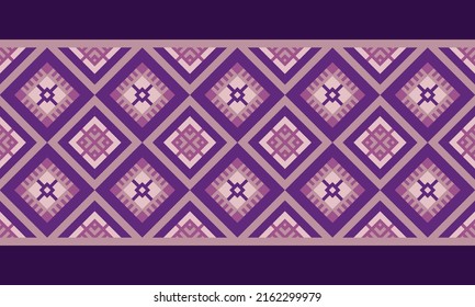 Geometric ethnic tribal seamless pattern. Traditional design for background, wallpaper, paper, packaging, fabric, clothing, wrapping, carpet, tile, decoration, vector illustration, embroidery style.