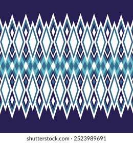 Geometric ethnic Vector fabric diamond horizontal seamless, illustrations, textile, needlework