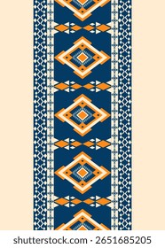 Geometric ethnic vertical seamless pattern.Traditional design Native American tribal fabric, tile, carpet, vector, 
illustration design,Scarf,wallpaper, clothing, batik, wrapping paper, art print