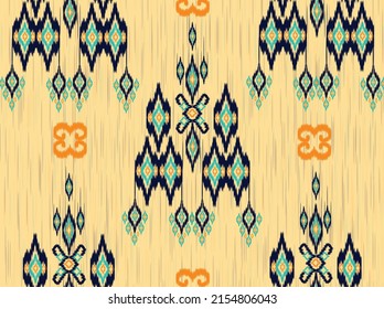 diseño de arte vectorial de textura vintage geométrica étnica. línea de patrón de moda textil ikat patrón sin fisuras y textura textura de tela batik asiática fondo de fondo de papel de pared hindú geometría. Arte de ikat abstracto étnico.