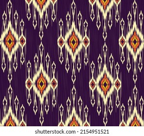 Geometric Ethnic Vintage Texture Vector Art Design. Textile Fashion Pattern Line  Ikat Seamless Pattern And Batik Fabric Texture Asian Background Wallpaper Geometry Indian. Ethnic Abstract Ikat Art .
