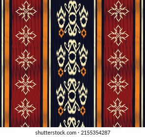 geometric ethnic vintage texture vector art design. textile fashion pattern line  ikat seamless pattern and batik fabric texture asian background wallpaper geometry indian. Ethnic abstract ikat art .