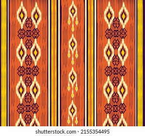 diseño de arte vectorial de textura vintage geométrica étnica. línea de patrón de moda textil ikat patrón sin fisuras y textura textura de tela batik asiática fondo de fondo de papel de pared hindú geometría. Arte de ikat abstracto étnico.