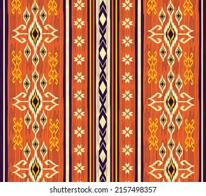 geometric ethnic vintage texture vector art design. textile fashion pattern line  ikat seamless pattern and batik fabric texture asian background wallpaper geometry indian. Ethnic abstract ikat art .
