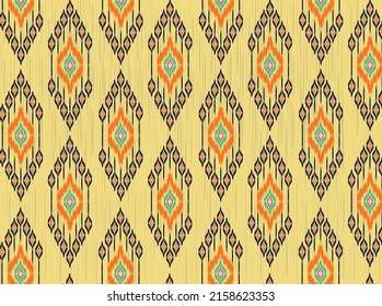 geometric ethnic vintage texture vector art design. textile fashion pattern line  ikat seamless pattern and batik fabric texture asian background wallpaper geometry indian. Ethnic abstract ikat art .