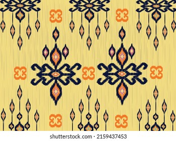 geometric ethnic vintage texture vector art design. textile fashion pattern line  ikat seamless pattern and batik fabric texture asian background wallpaper geometry indian. Ethnic abstract ikat art .
