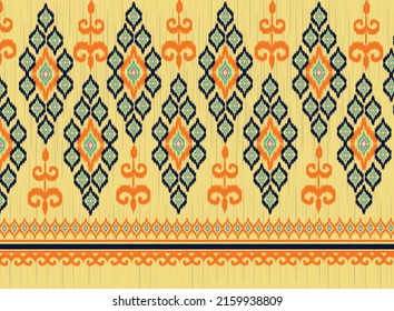 geometric ethnic vintage texture vector art design. textile fashion pattern line  ikat seamless pattern and batik fabric texture asian background wallpaper geometry indian. Ethnic abstract ikat art .