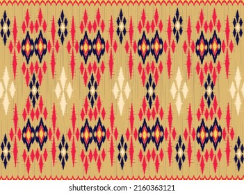 geometric ethnic vintage texture vector art design. textile fashion pattern line  ikat seamless pattern and batik fabric texture asian background wallpaper geometry indian. Ethnic abstract ikat art .
