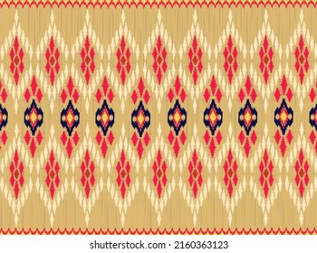diseño de arte vectorial de textura vintage geométrica étnica. línea de patrón de moda textil ikat patrón sin fisuras y textura textura de tela batik asiática fondo de fondo de papel de pared hindú geometría. Arte de ikat abstracto étnico.