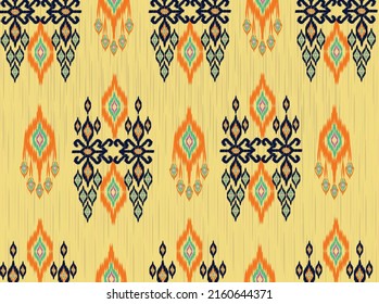 diseño de arte vectorial de textura vintage geométrica étnica. línea de patrón de moda textil ikat patrón sin fisuras y textura textura de tela batik asiática fondo de fondo de papel de pared hindú geometría. Arte de ikat abstracto étnico.