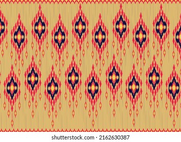 geometric ethnic vintage texture vector art design. textile fashion pattern line  ikat seamless pattern and batik fabric texture asian background wallpaper geometry indian. Ethnic abstract ikat art .