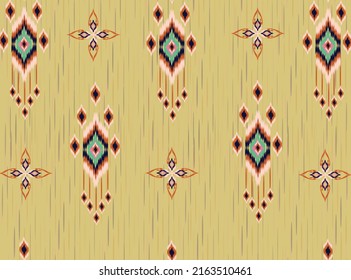 geometric ethnic vintage texture vector art design. textile fashion pattern line  ikat seamless pattern and batik fabric texture asian background wallpaper geometry indian. Ethnic abstract ikat art .