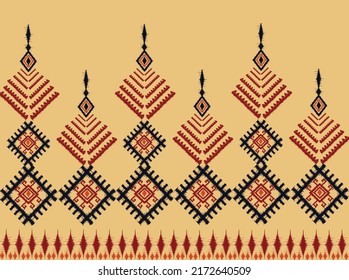 geometric ethnic vintage texture vector art design. textile fashion pattern line  ikat seamless pattern and batik fabric texture asian background wallpaper geometry indian. Ethnic abstract ikat art .