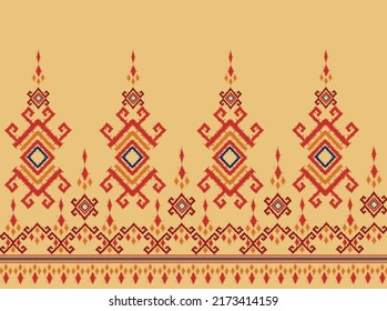 geometric ethnic vintage texture vector art design. textile fashion pattern line  ikat seamless pattern and batik fabric texture asian background wallpaper geometry indian. Ethnic abstract ikat art .