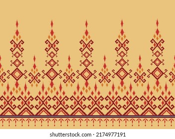 geometric ethnic vintage texture vector art design. textile fashion pattern line  ikat seamless pattern and batik fabric texture asian background wallpaper geometry indian. Ethnic abstract ikat art .