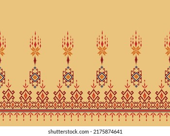 geometric ethnic vintage texture vector art design. textile fashion pattern line  ikat seamless pattern and batik fabric texture asian background wallpaper geometry indian. Ethnic abstract ikat art .