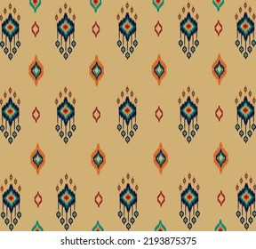 geometric ethnic vintage texture vector art design. textile fashion pattern line  ikat seamless pattern and batik fabric texture asian background wallpaper geometry indian. Ethnic abstract ikat art .