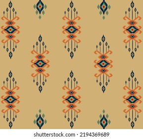 geometric ethnic vintage texture vector art design. textile fashion pattern line  ikat seamless pattern and batik fabric texture asian background wallpaper geometry indian. Ethnic abstract ikat art .