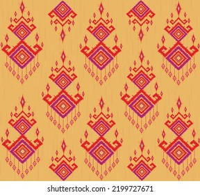 geometric ethnic vintage texture vector art design. textile fashion pattern line  ikat seamless pattern and batik fabric texture asian background wallpaper geometry indian. Ethnic abstract ikat art .
