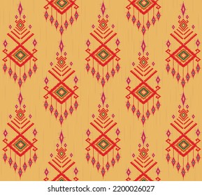 geometric ethnic vintage texture vector art design. textile fashion pattern line  ikat seamless pattern and batik fabric texture asian background wallpaper geometry indian. Ethnic abstract ikat art .
