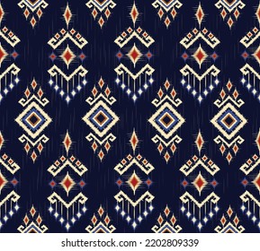 geometric ethnic vintage texture vector art design. textile fashion pattern line  ikat seamless pattern and batik fabric texture asian background wallpaper geometry indian. Ethnic abstract ikat art .