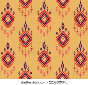 geometric ethnic vintage texture vector art design. textile fashion pattern line  ikat seamless pattern and batik fabric texture asian background wallpaper geometry indian. Ethnic abstract ikat art .