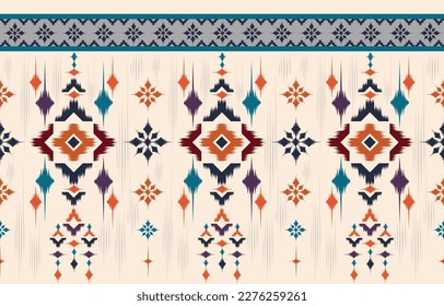 geometric ethnic vintage texture vector art design. textile fashion pattern line ikat seamless pattern and batik fabric texture asian background wallpaper geometry indian. Ethnic abstract ikat art .