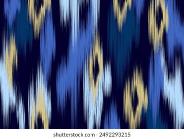 diseño de Arte vectorial de textura vintage étnica geométrica. patrón de moda textil línea ikat patrón sin fisuras y textura de tela batik fondo asiático geometría de Fondo de pantalla indio. Arte de ikat abstracto étnico .