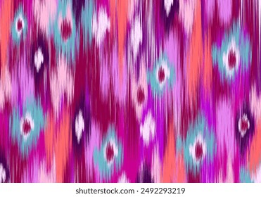 diseño de Arte vectorial de textura vintage étnica geométrica. patrón de moda textil línea ikat patrón sin fisuras y textura de tela batik fondo asiático geometría de Fondo de pantalla indio. Arte de ikat abstracto étnico .