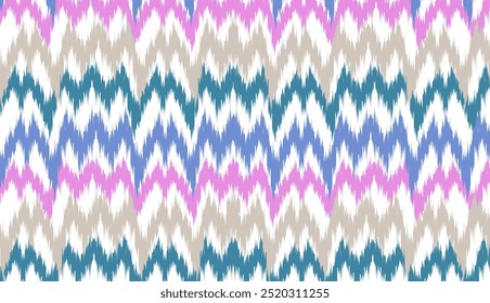 Diseño de Arte vectorial de textura vintage étnico geométrico Línea de patrón de moda textil Patrón ikat sin costuras y textura de tela batik Fondo asiático Geometría de Fondo de pantalla India. Arte ikat abstracto étnico .