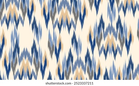 Diseño de Arte vectorial de textura vintage étnico geométrico Línea de patrón de moda textil Patrón ikat sin costuras y textura de tela batik Fondo asiático Geometría de Fondo de pantalla India. Arte ikat abstracto étnico .