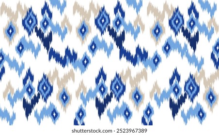 Diseño de Arte vectorial de textura vintage étnico geométrico Línea de patrón de moda textil Patrón ikat sin costuras y textura de tela batik Fondo asiático Geometría de Fondo de pantalla India. Arte ikat abstracto étnico .
